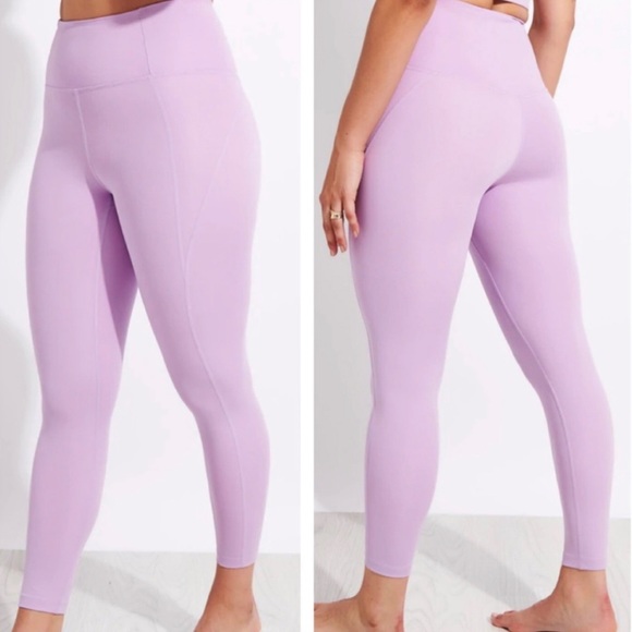 Girlfriend Collective NWOT Compressive Stretch Recycled Leggings Lilac Medium - Picture 2 of 16